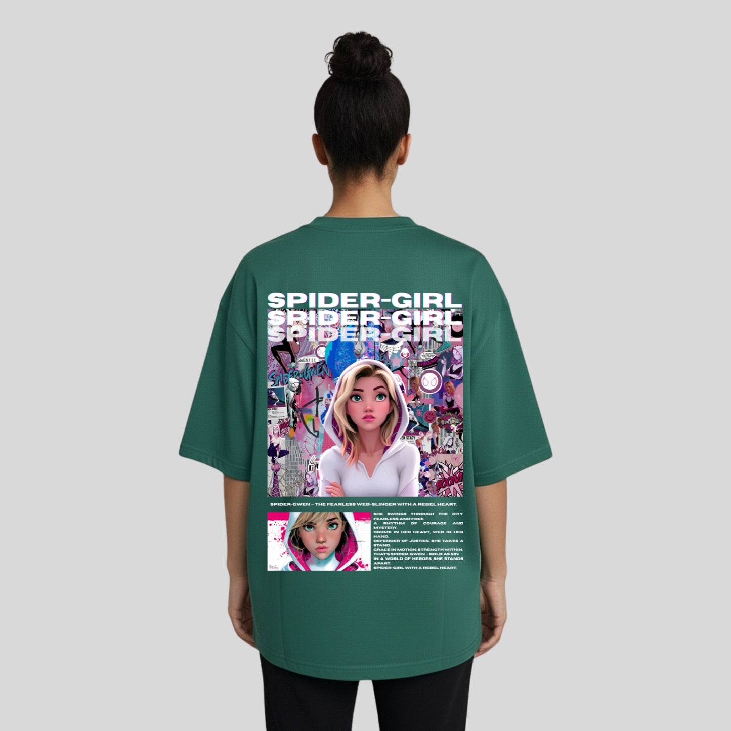 SPIDER GIRL OVERSIZED T-SHIRT 240 GSM