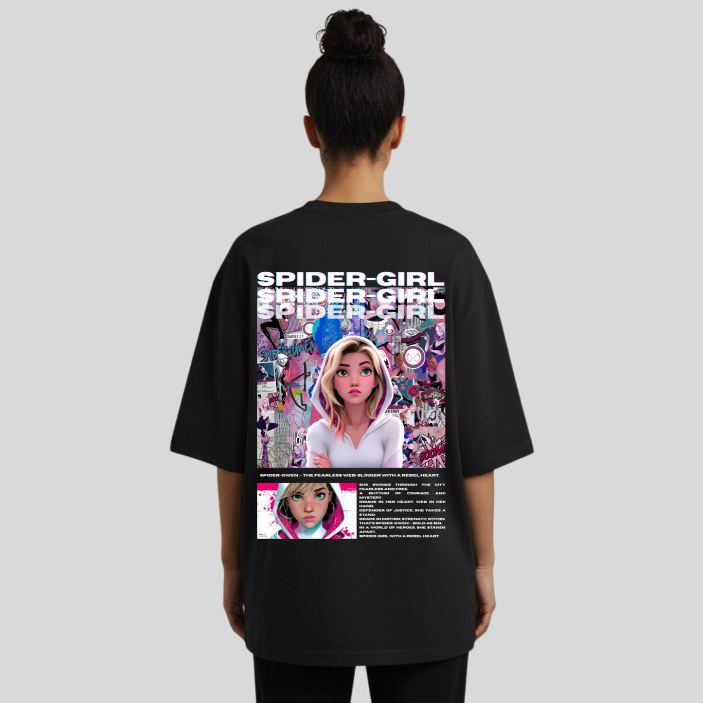 SPIDER GIRL OVERSIZED T-SHIRT 240 GSM