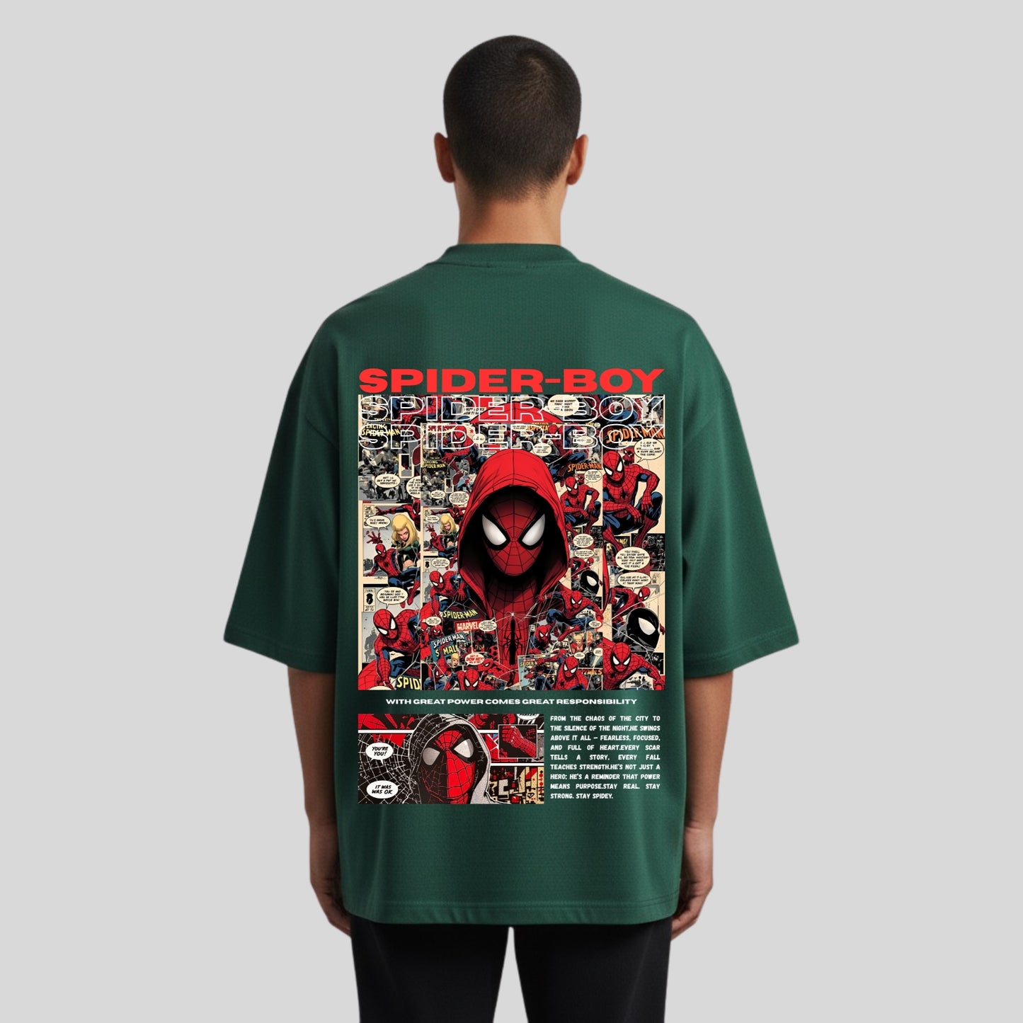 SPIDER-BOY OVERSIZED T-SHIRT 240 GSM