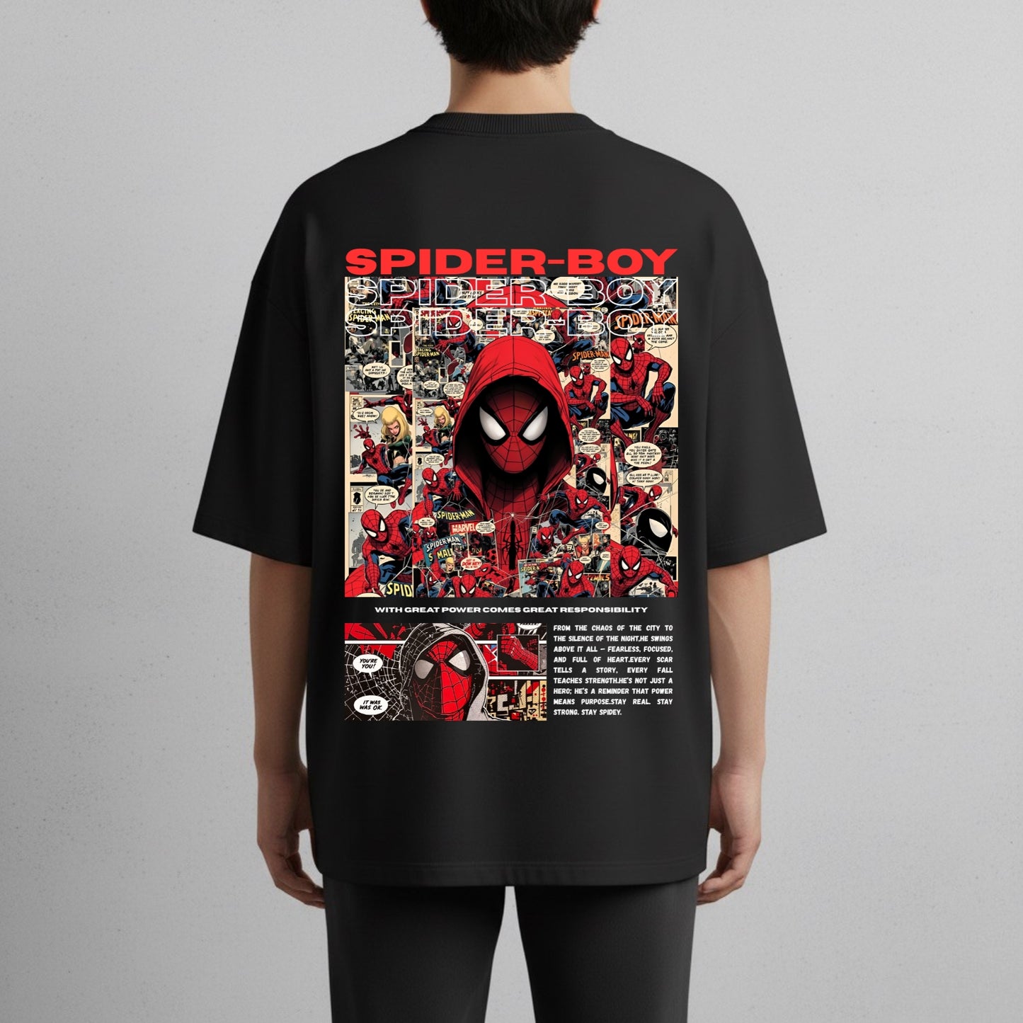 SPIDER-BOY OVERSIZED T-SHIRT 240 GSM