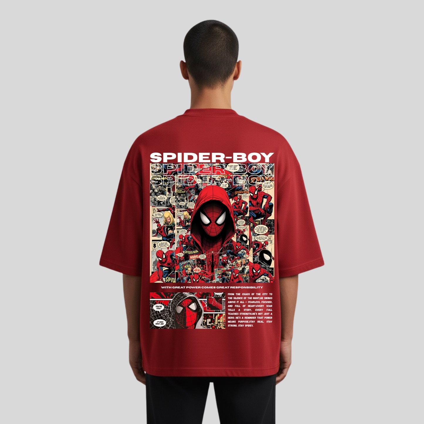 SPIDER-BOY OVERSIZED T-SHIRT 240 GSM